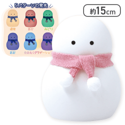 【ぴんく】寒がり雪だるまのシリコンルームライト