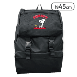 【スヌーピー&ウッドストック】スヌーピー フラップ型メッシュリュック2