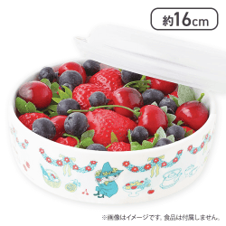 【ブルー】ムーミン ふた付きレンジ鉢