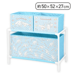 【シナモロール】サンリオキャラクターズ ビッグリボン3ボックス付き収納ケース