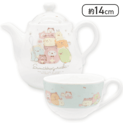 【ブルー】すみっコぐらし おうちでくまカフェ ティーポット&カップセット