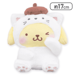 【ホワイト】ポムポムプリン かまってにゃんぬいぐるみ