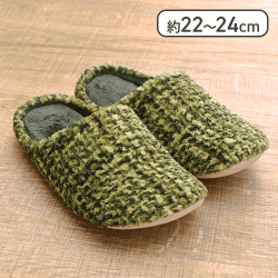 【グリーン】【Mサイズ】ルームシューズ ノート(シューズタイプ)