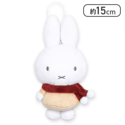 【あか】ミッフィー ぬいぐるみマスコット ポンポンマフラー