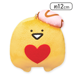 【ゼリーさん】お文具といっしょ ボールチェーン付きハートショコラぬいぐるみ