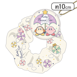 【パラソル】星のカービィ 缶バッジ付きシュシュ