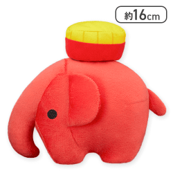 【レッド(ポテト)】ドムドムハンバーガー ハンバーガーとポテトが乗ったどむぞうくんぬいぐるみ