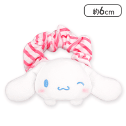 【レッド】シナモロール ぴょこきゅんストライプシュシュ