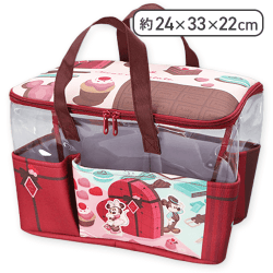 【レッド】ミッキー&ミニー ルビー&ミントショコラ 大きなポッケ付きバスケット