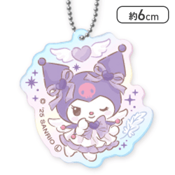 【クロミ】サンリオキャラクターズ ふんわりリボンエンジェルミニアクリルキーホルダー