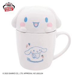 【口開け】サンリオキャラクターズ フタ付きマグカップ-シナモロール-