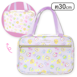 【パープル】すみっコぐらし ざっそうとようせいのお花畑 キッズハンドバッグ