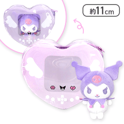 【パープル×ピンク】クロミ エモきゅ〜とエンジェル ハートポーチ&マスコットセット