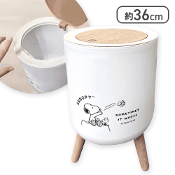 スヌーピー プッシュ式ダストボックス