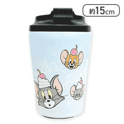 【ブルー】トム&ジェリー フラップ式ステンレスタンブラー4