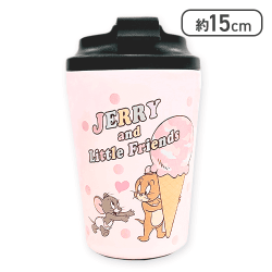 【ピンク】トム&ジェリー フラップ式ステンレスタンブラー4