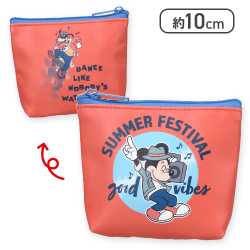 【オレンジ】ミッキー&フレンズ ミニポーチ