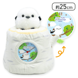 【ホワイト】ふくふくシマエナガちょこんとぬいぐるみ時計3