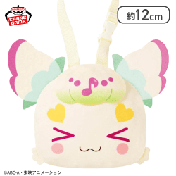 【プリルン(目閉じ)】キミとアイドルプリキュア♪ ストラップ付き顔型ぬいぐるみポーチ