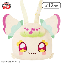 【プリルン(目開け)】キミとアイドルプリキュア♪ ストラップ付き顔型ぬいぐるみポーチ