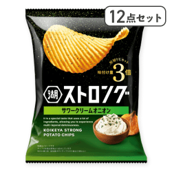 【12点セット】湖池屋ストロング サワークリームオニオン※賞味期限:2026/01/31