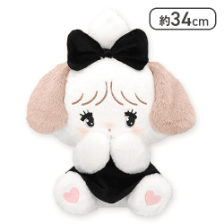 【スフレ】mikko characters BLACK RIBBON BIGぬいぐるみ〜スフレ&ラテ〜