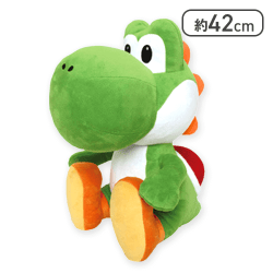 【みどり】スーパーマリオ 特大サイズぬいぐるみ おすわりヨッシー