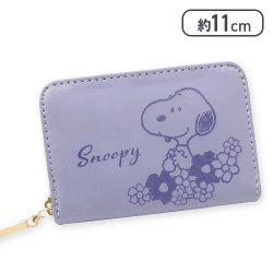 【ラベンダー】スヌーピー コンパクトファスナーウォレット6