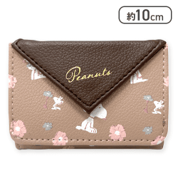 【ブラウン】スヌーピー コンパクトミニウォレット