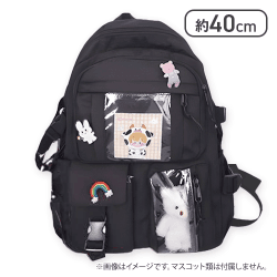 【ブラック】クリアポケットマルチバックパック
