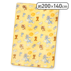 【イエロー】トム&ジェリー フランネル毛布