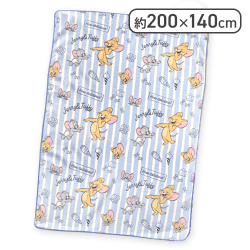 【ブルー】トム&ジェリー フランネル毛布