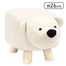 【白クマ】アニマルスツール 4