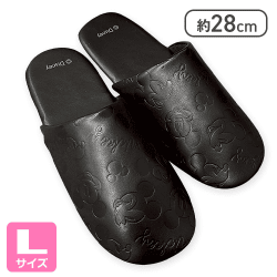 【ミッキー(L)】ディズニーレザールームシューズ