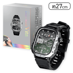 【プラチナシルバー】2.0インチ タッチスクリーン スマートウォッチ Vita