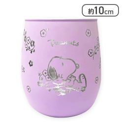 【ラベンダー×シルバー】スヌーピー キラキラメッキグラス2