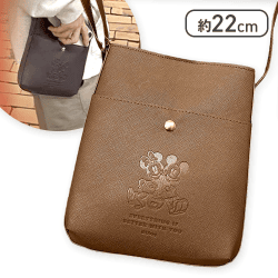 【ブラウン】Valentineディズニーレザーショルダーバッグ