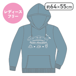 【ブルー】サンリオキャラクターズ スウェットパーカー2