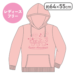 【ピンク】サンリオキャラクターズ スウェットパーカー2