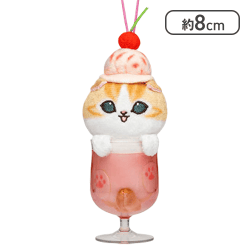 【ストロベリー】mofusandクリームソーダにゃんマスコット