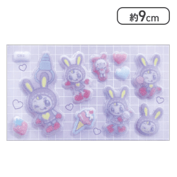 【単品配送不可】【ベリエちゃん(パープル)】ナルミヤキャラクターズコットンパフィーシール<50CPキャッチャー>