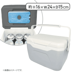 【ホワイト&グレー】保冷剤付きクーラーボックス4.8L GR-CB48シリーズ
