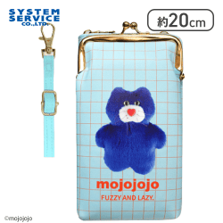 【ライトブルー】mojojojo ウォレット付きスマホショルダーポーチ