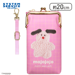 【ピンク】mojojojo ウォレット付きスマホショルダーポーチ