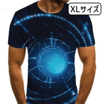 【C柄(XL)】トリックTシャツ　二度見する穴