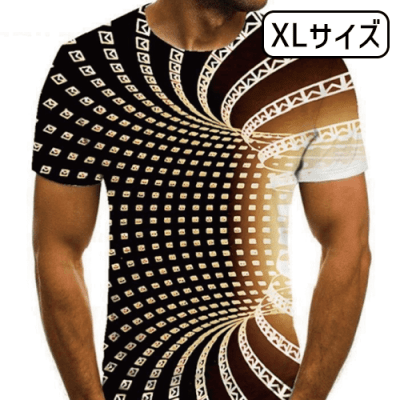 【E柄(XL)】トリックTシャツ　二度見する穴