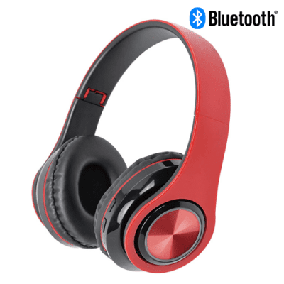 【レッド】Bluetooth ライティングヘッドフォン3